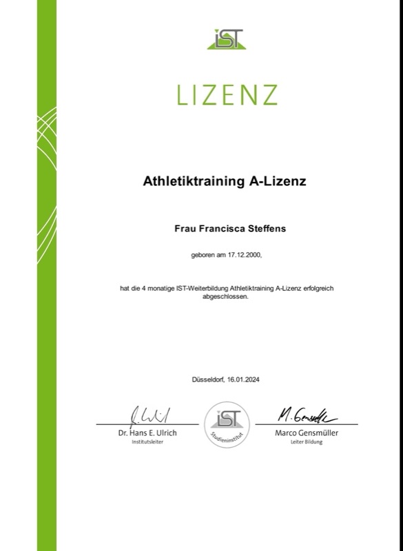 Athletiktraining A-Lizenz
